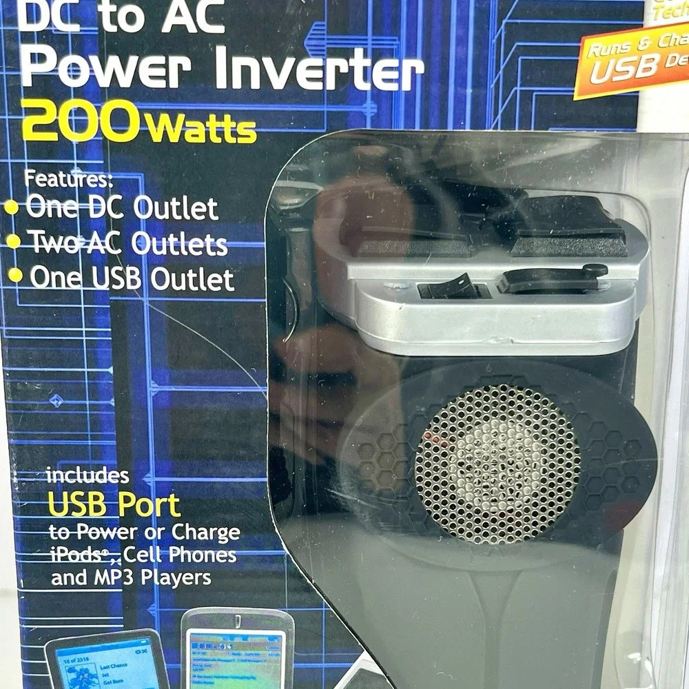 Vintage‎ RoadPro DC to AC Power Inverter Drive 200 Watts Cup Holder Design NEW